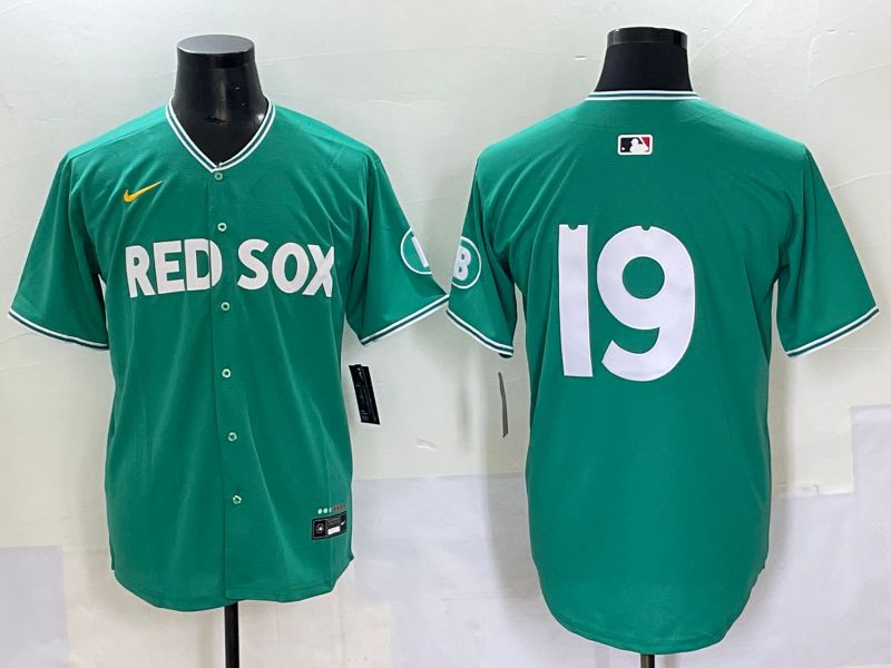 Men 2025 Boston Red Sox #19 No Name Dark Green Joint Name Nike MLB Jersey style 1->boston red sox->MLB Jersey